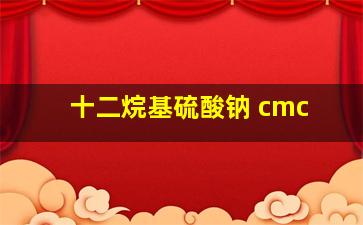 十二烷基硫酸钠 cmc